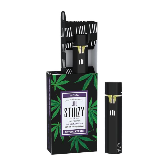 STIIIZY INDICA DISPOSABLE THC PEN HALF GRAM (500 mg) SKYWALKER OG