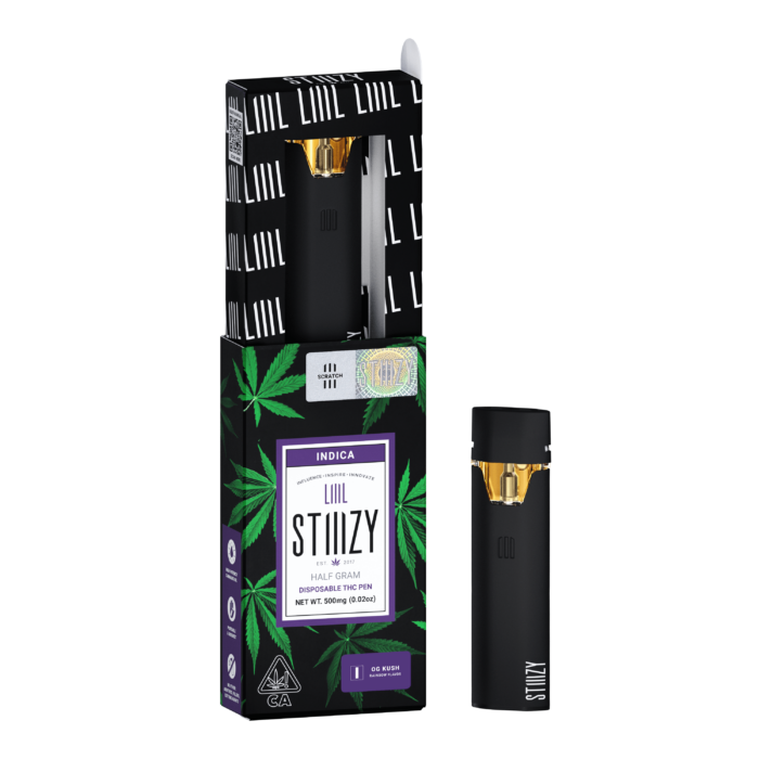 STIIIZY INDICA  DISPOSABLE THC PEN HALF GRAM (500 mg) OG KUSH