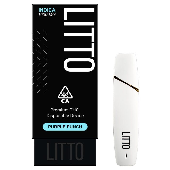 LITTO INDICA 1000 MG PREMIUM THC DISPOSABLE DEVICE PURPLE PUNCH