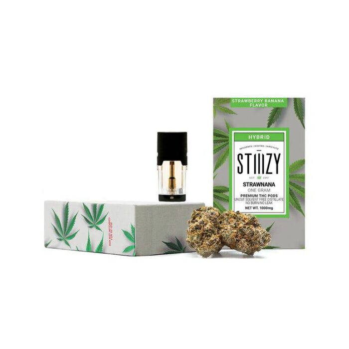 STIIIZY HYBRID PREMIUM THC PODS  ONE GRAM STRAWNANA (1000 mg) STRAWBERRY BANANA FLAVOR